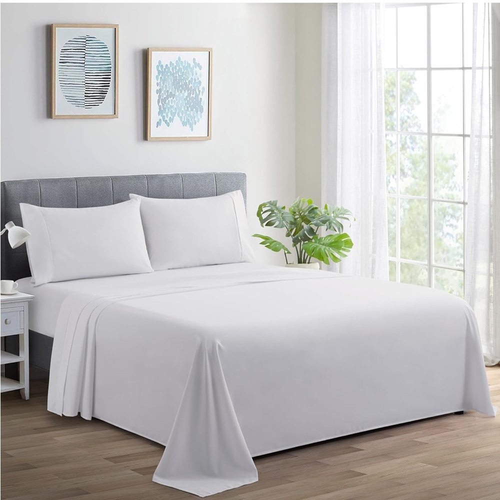 New Open Bag White Marina Decoration 600 Thread Count Ultra Soft Deep Pocket Hot
